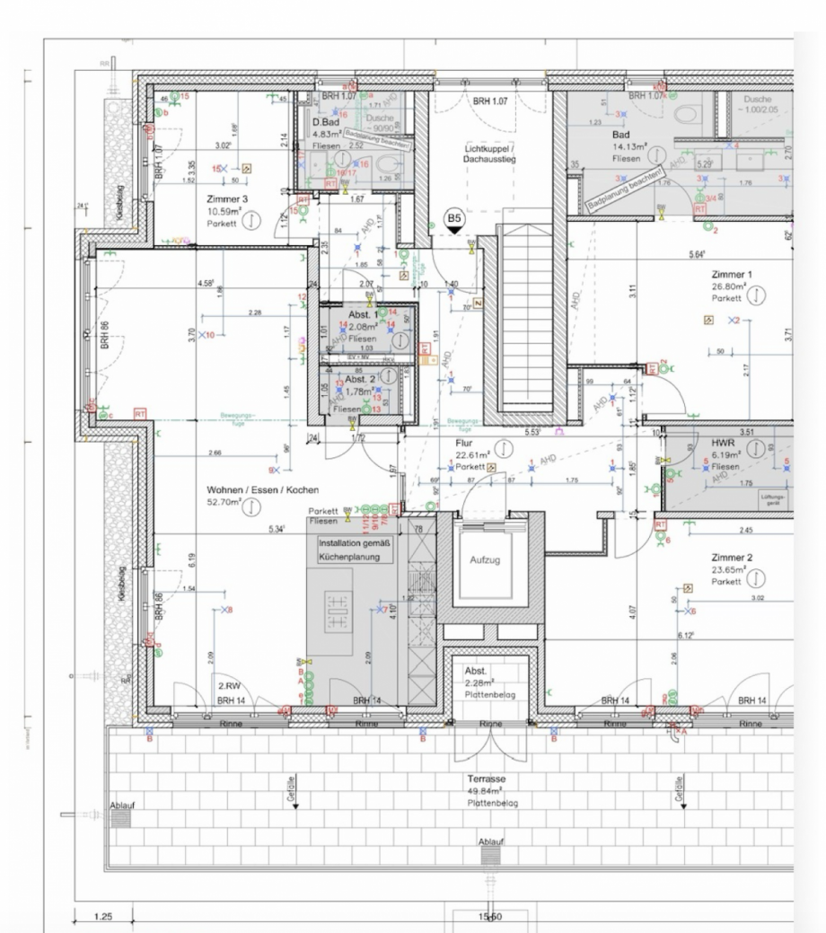 Grundriss Penthousewohnung Hamburg